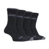Jeep 4 Pairs Mens Anti Blister Thick Cushioned Luxury Boot Socks For Hiking