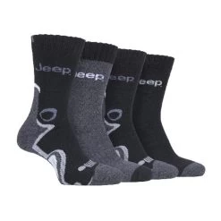 Jeep 4 Pairs Mens Anti Blister Thick Cushioned Luxury Boot Socks For Hiking -Outdoor Equipment Store kc87ce19f764502d312a410d88943356f