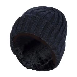Boys Every Day Casual Wear Ribbed Turnover Winter Hat For Kids