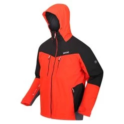 Regatta Mens Highton II Waterproof Insulated Jacket (Cajun Orange/Black) -Outdoor Equipment Store kcdeb62e65db8ca469429c86e1dd78fda
