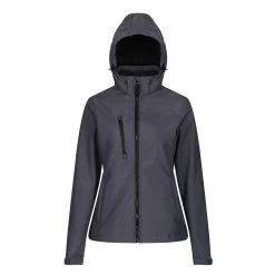 Regatta Womens/Ladies Venturer Hooded Soft Shell Jacket (Black) -Outdoor Equipment Store kd7cfe203c9796ec1781213b33791ea70