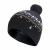 Mens Thin Knit Fleece Lined Pom Pom Hat | Patterned | For Winter