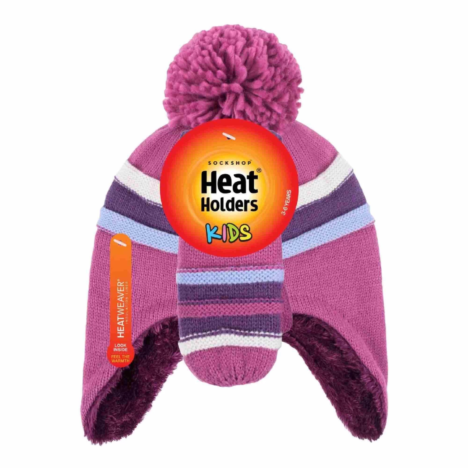 Girls Winter Warm Pom Pom Bobble Beanie Hat And Mittens Set 2 Girls Winter Warm Pom Pom Bobble Beanie Hat And Mittens Set - Image 2