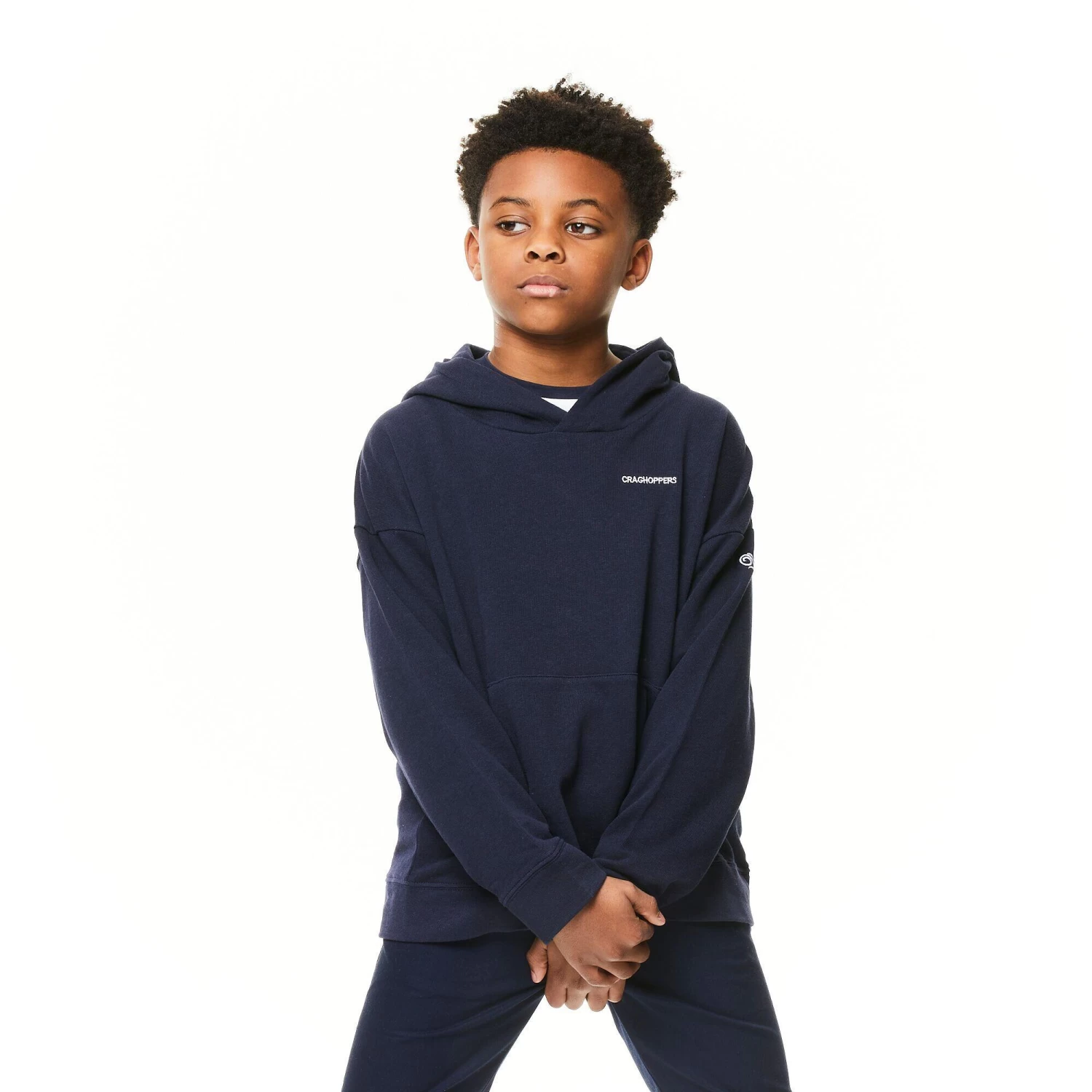 Craghoppers Childrens/Kids Madray NosiBotanical Hoodie (Dark Navy) 3 Craghoppers Childrens/Kids Madray NosiBotanical Hoodie (Dark Navy) - Image 3