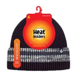 Mens Turnover Cuff Winter Knitted Striped Thermal Beanie -Outdoor Equipment Store ke694a329e3a260d0edef487673b5b994