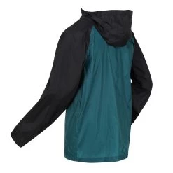 Regatta Mens Pack It Pro Waterproof Jacket (Black/Pacific Green) -Outdoor Equipment Store keb995a12e1887f9d1a91f649e0b4f63e