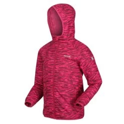Regatta Childrens/Kids Volcanics VI Zebra Print Waterproof Jacket (Berry Pink) -Outdoor Equipment Store kf32fbead85b5f2ba503a4edc01ecb7dc